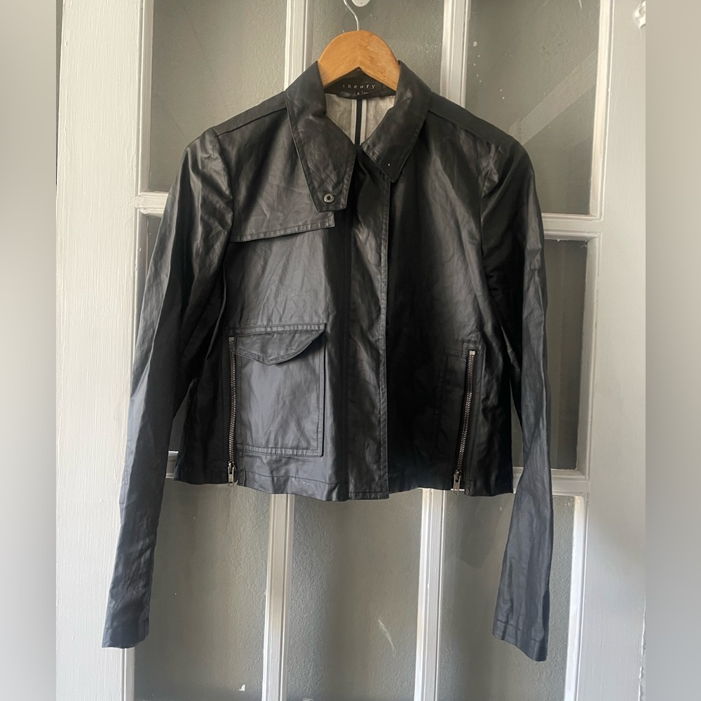 Theory Faux Leather Jacket
